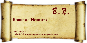 Bammer Nemere névjegykártya